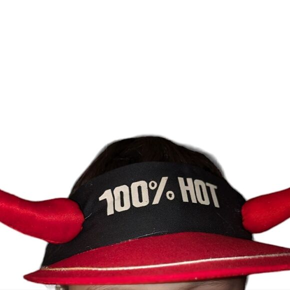 Vintage 100% Hot devil visor hat - Picture 3 of 4